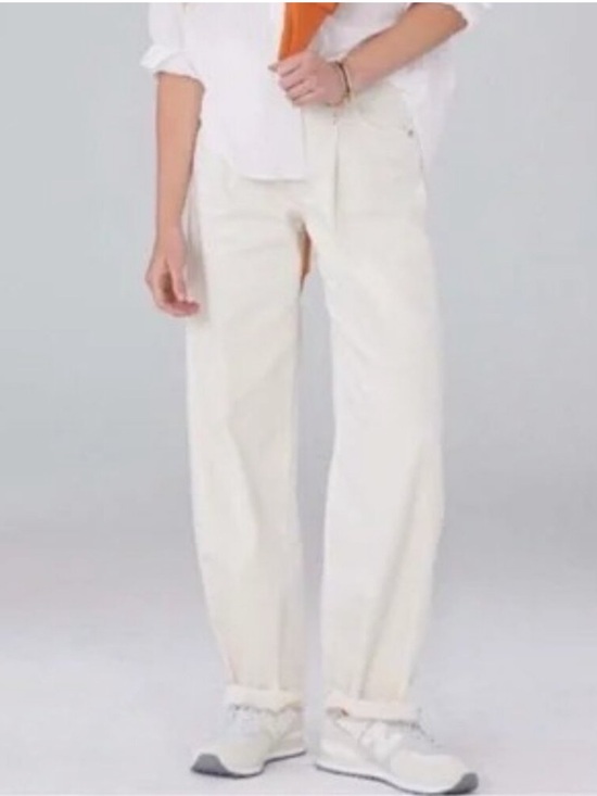Anthropologie Pants - Anthropologie Pilcro The Breaker Relaxed Jeans Ivory Stretch Denim Barrel NWT-30
